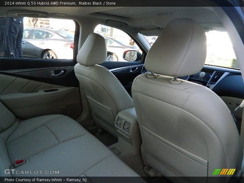 Malbec Black / Stone 2014 Infiniti Q 50 Hybrid AWD Premium