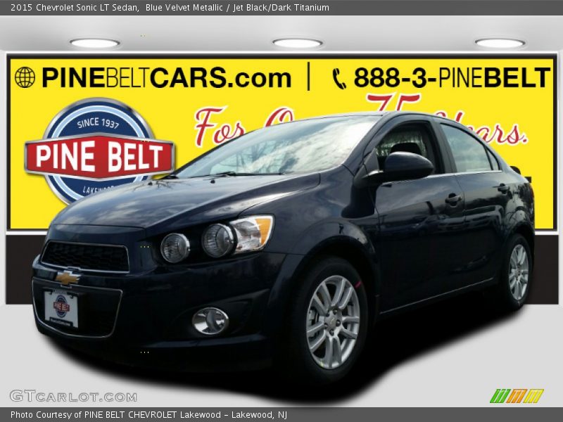 Blue Velvet Metallic / Jet Black/Dark Titanium 2015 Chevrolet Sonic LT Sedan