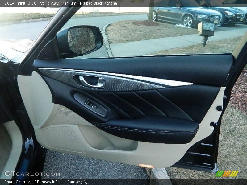 Malbec Black / Stone 2014 Infiniti Q 50 Hybrid AWD Premium