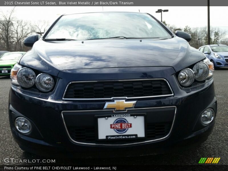 Blue Velvet Metallic / Jet Black/Dark Titanium 2015 Chevrolet Sonic LT Sedan