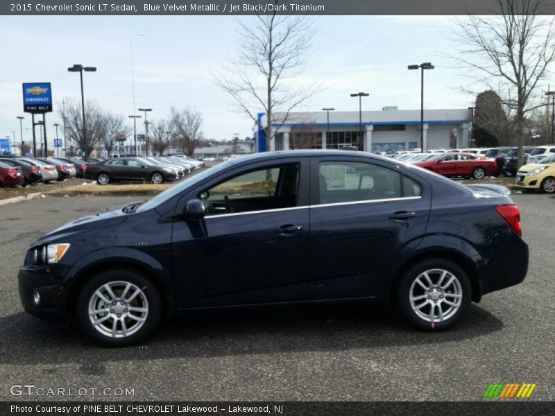 Blue Velvet Metallic / Jet Black/Dark Titanium 2015 Chevrolet Sonic LT Sedan