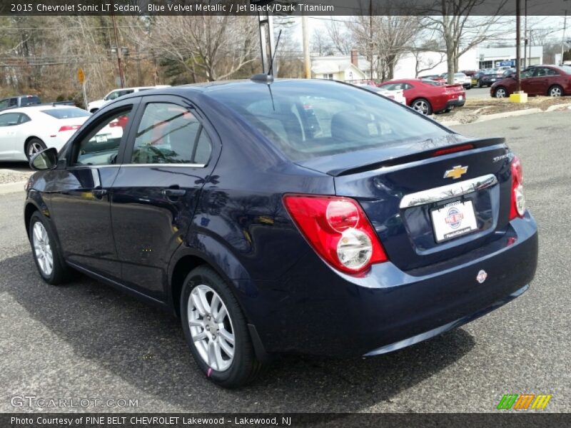 Blue Velvet Metallic / Jet Black/Dark Titanium 2015 Chevrolet Sonic LT Sedan