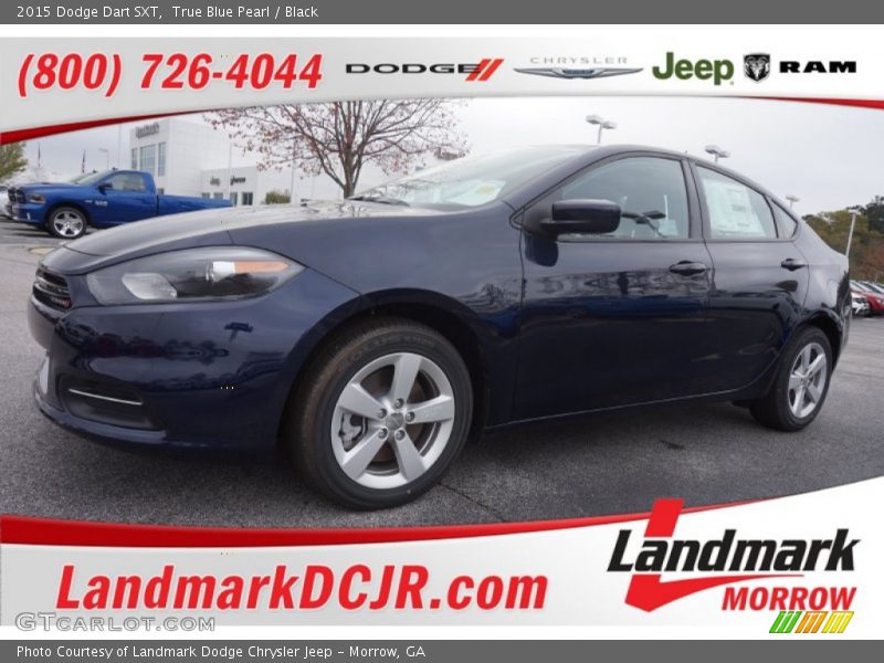 True Blue Pearl / Black 2015 Dodge Dart SXT