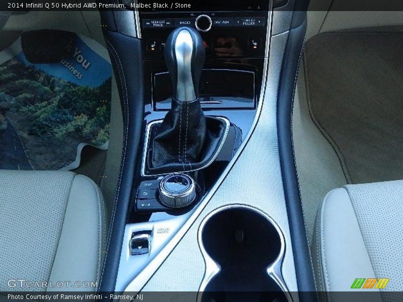 Malbec Black / Stone 2014 Infiniti Q 50 Hybrid AWD Premium