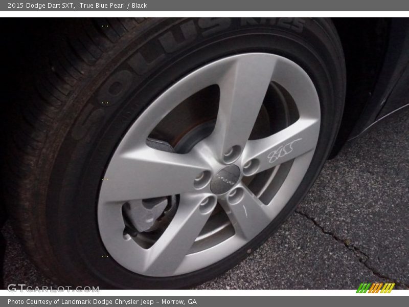 True Blue Pearl / Black 2015 Dodge Dart SXT
