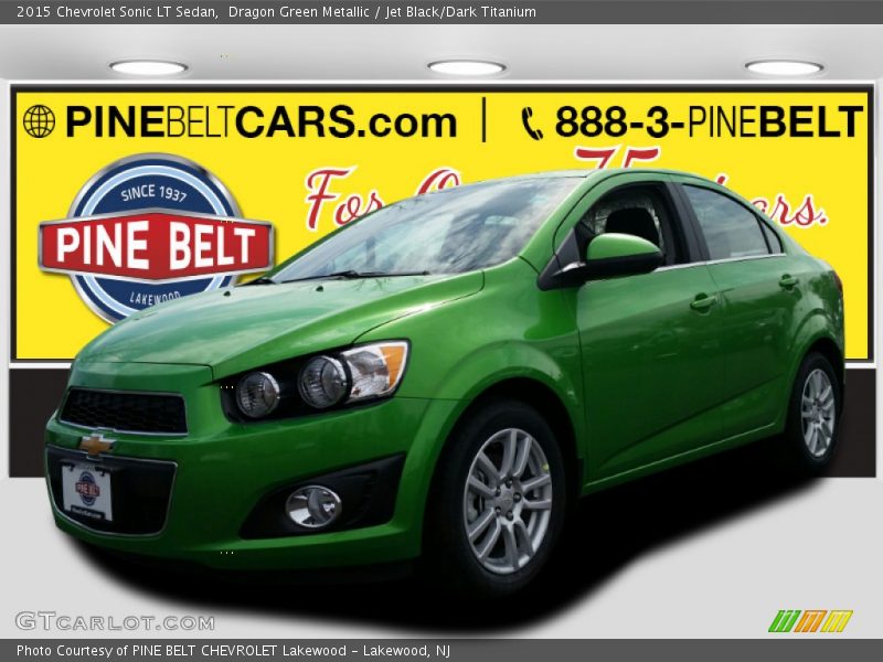 Dragon Green Metallic / Jet Black/Dark Titanium 2015 Chevrolet Sonic LT Sedan