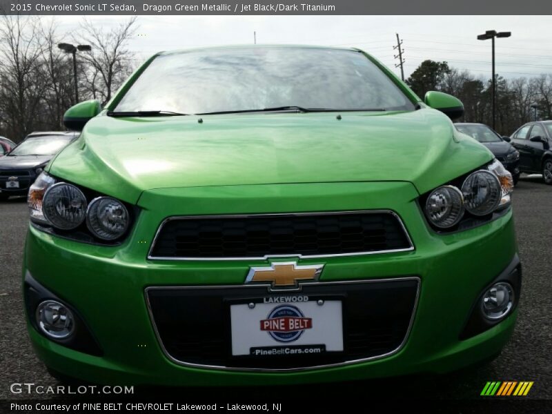 Dragon Green Metallic / Jet Black/Dark Titanium 2015 Chevrolet Sonic LT Sedan