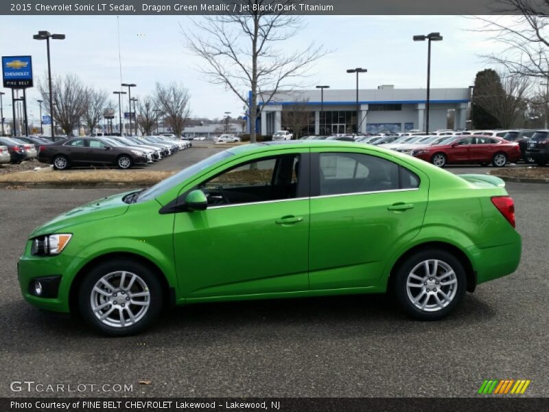 Dragon Green Metallic / Jet Black/Dark Titanium 2015 Chevrolet Sonic LT Sedan