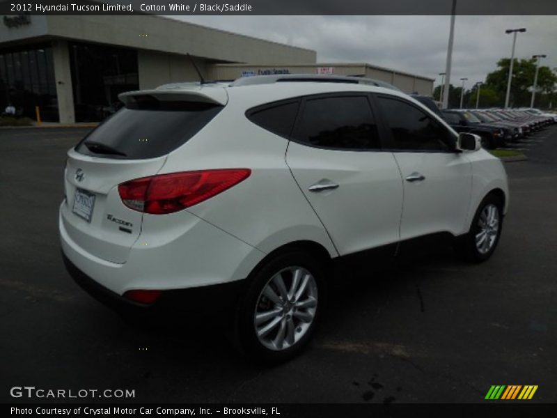 Cotton White / Black/Saddle 2012 Hyundai Tucson Limited