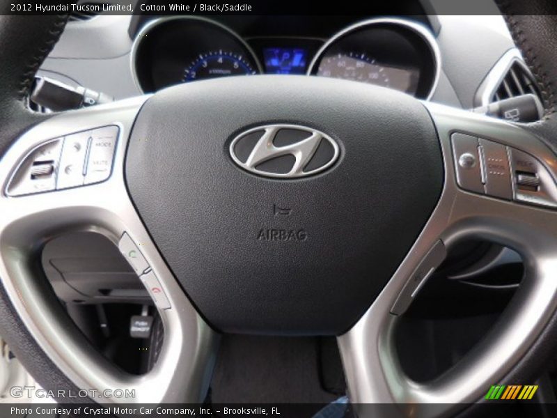 Cotton White / Black/Saddle 2012 Hyundai Tucson Limited