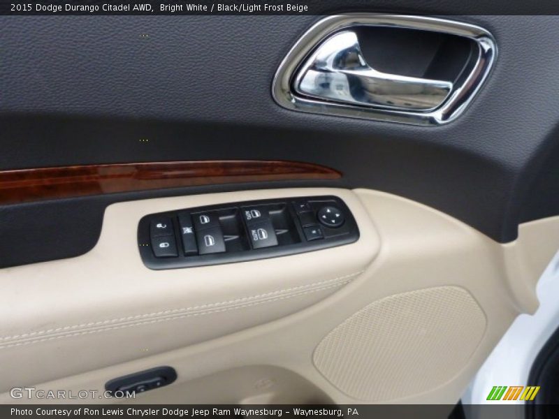 Bright White / Black/Light Frost Beige 2015 Dodge Durango Citadel AWD