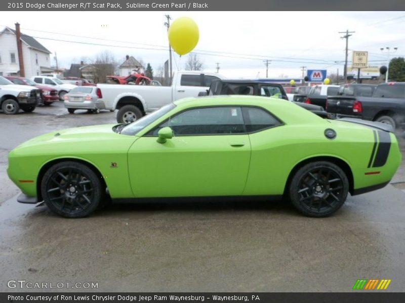 Sublime Green Pearl / Black 2015 Dodge Challenger R/T Scat Pack