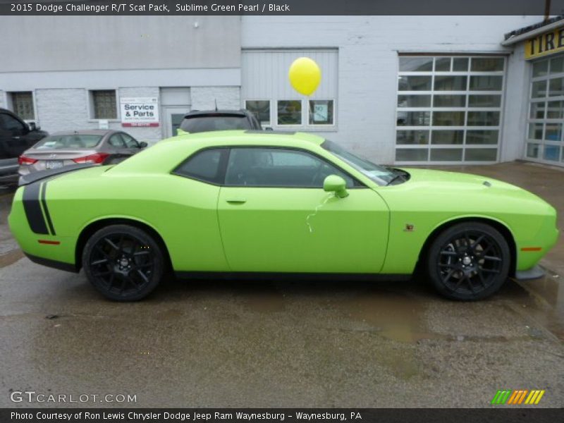 Sublime Green Pearl / Black 2015 Dodge Challenger R/T Scat Pack