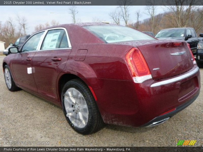 Velvet Red Pearl / Black/Linen 2015 Chrysler 300 Limited