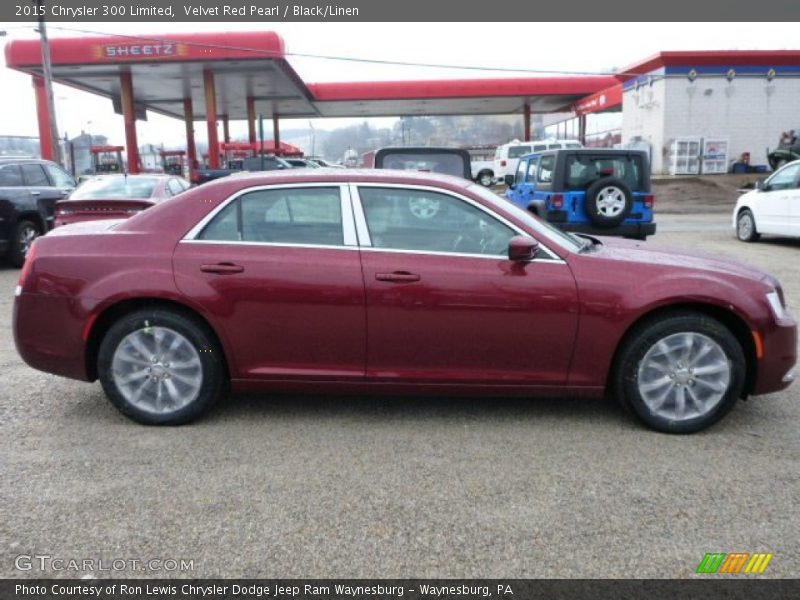 Velvet Red Pearl / Black/Linen 2015 Chrysler 300 Limited