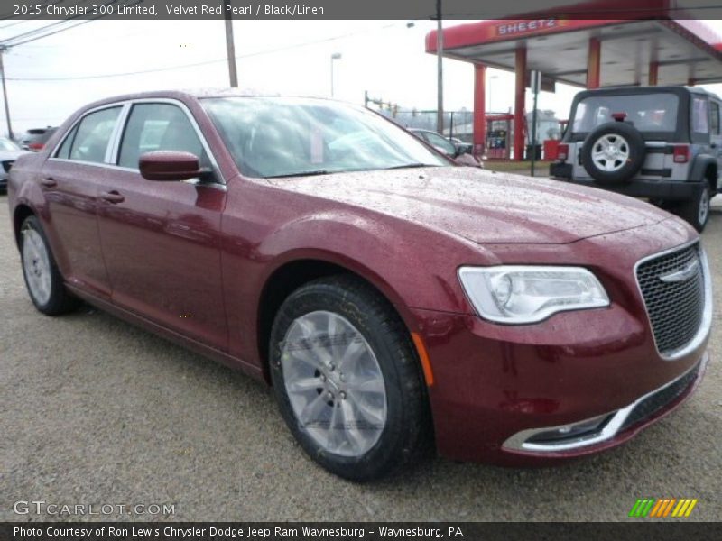 Velvet Red Pearl / Black/Linen 2015 Chrysler 300 Limited