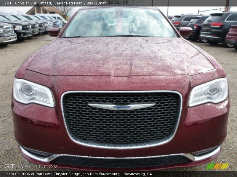 Velvet Red Pearl / Black/Linen 2015 Chrysler 300 Limited