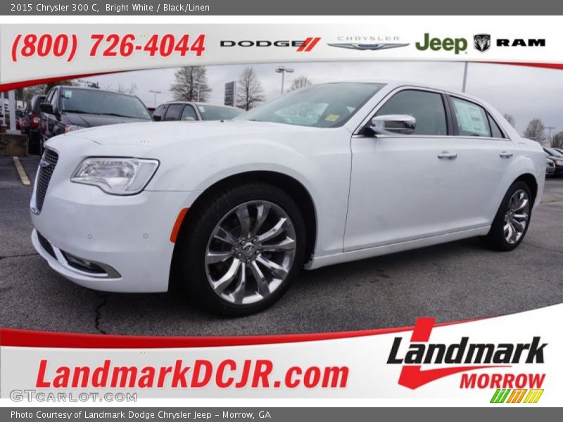 Bright White / Black/Linen 2015 Chrysler 300 C