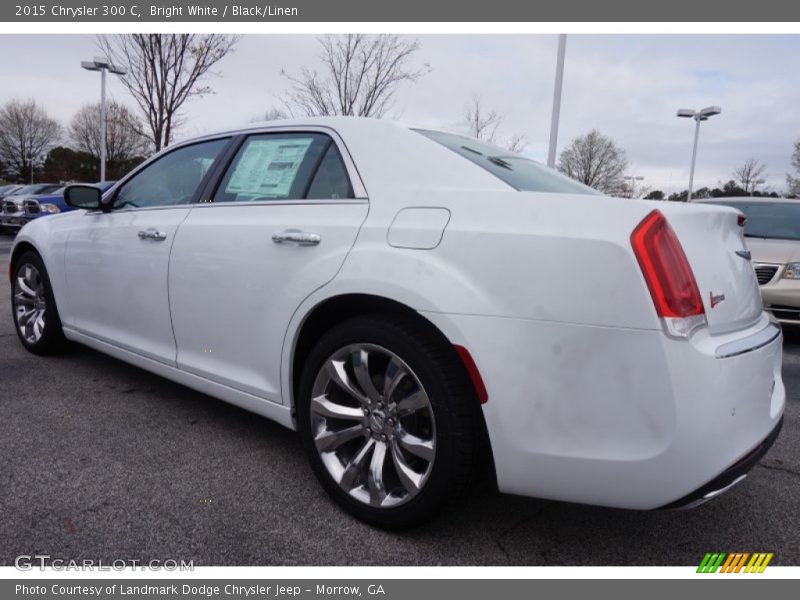 Bright White / Black/Linen 2015 Chrysler 300 C