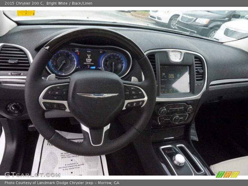 Bright White / Black/Linen 2015 Chrysler 300 C