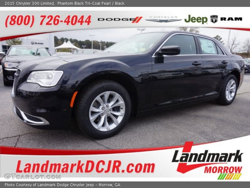 Phantom Black Tri-Coat Pearl / Black 2015 Chrysler 300 Limited