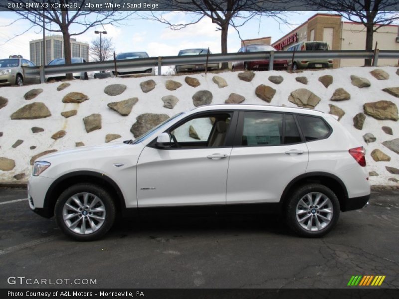 Alpine White / Sand Beige 2015 BMW X3 xDrive28i