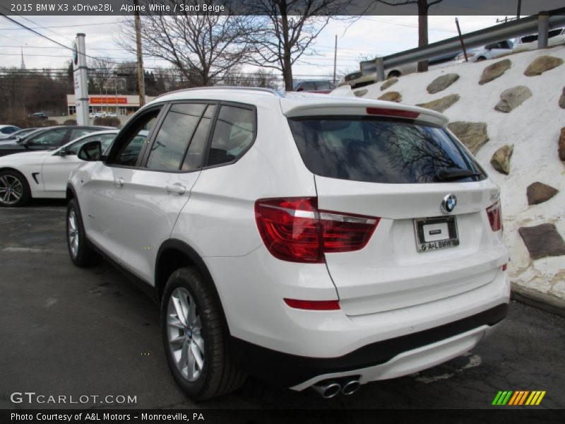 Alpine White / Sand Beige 2015 BMW X3 xDrive28i
