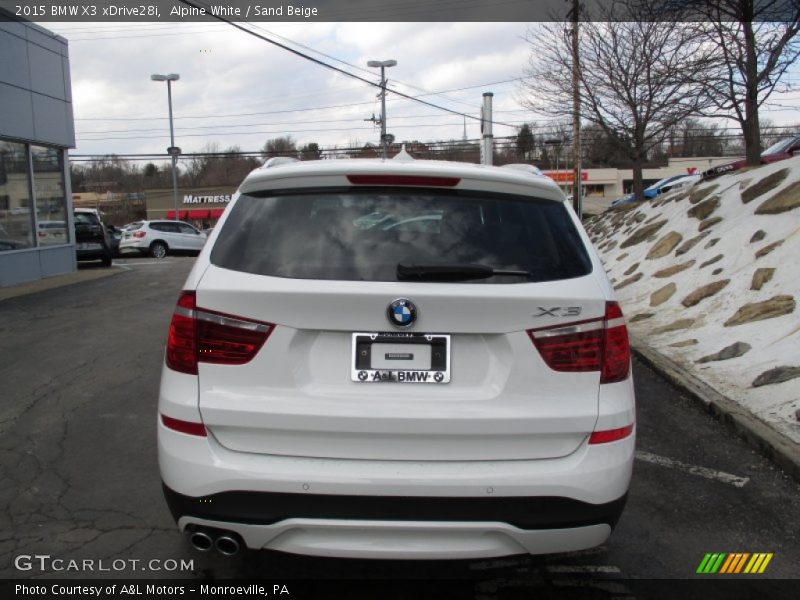 Alpine White / Sand Beige 2015 BMW X3 xDrive28i