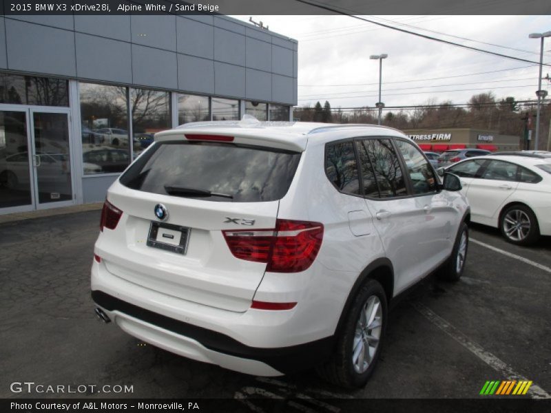 Alpine White / Sand Beige 2015 BMW X3 xDrive28i