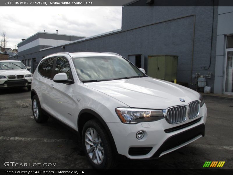 Alpine White / Sand Beige 2015 BMW X3 xDrive28i