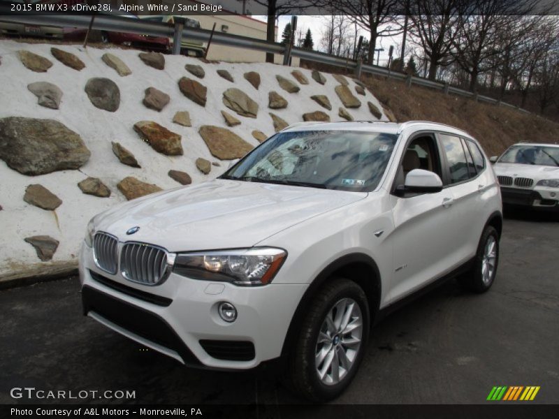 Alpine White / Sand Beige 2015 BMW X3 xDrive28i