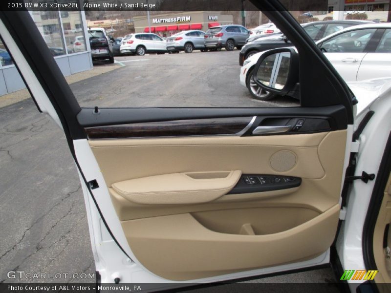 Alpine White / Sand Beige 2015 BMW X3 xDrive28i