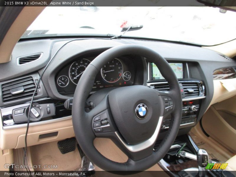 Alpine White / Sand Beige 2015 BMW X3 xDrive28i