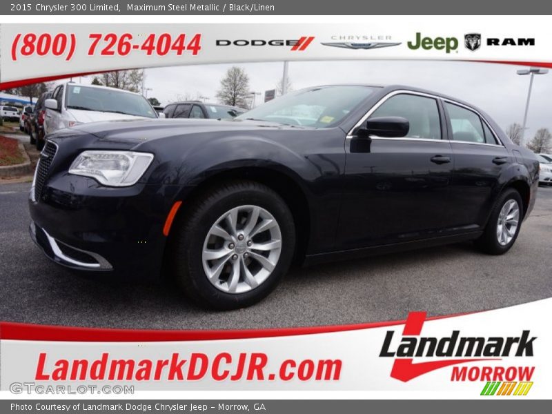 Maximum Steel Metallic / Black/Linen 2015 Chrysler 300 Limited