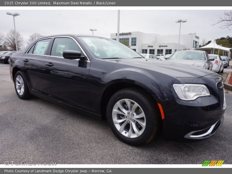 Maximum Steel Metallic / Black/Linen 2015 Chrysler 300 Limited