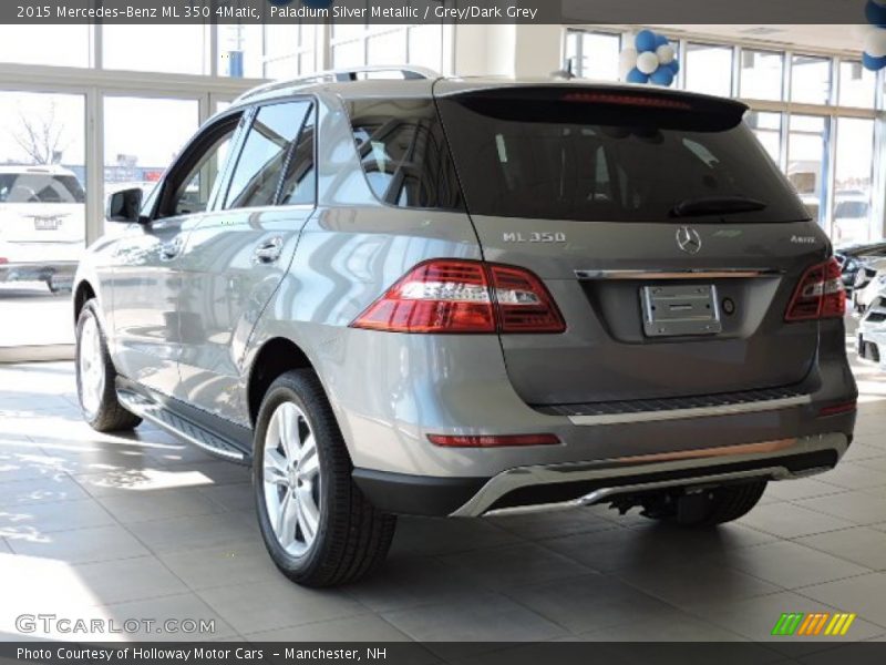 Paladium Silver Metallic / Grey/Dark Grey 2015 Mercedes-Benz ML 350 4Matic