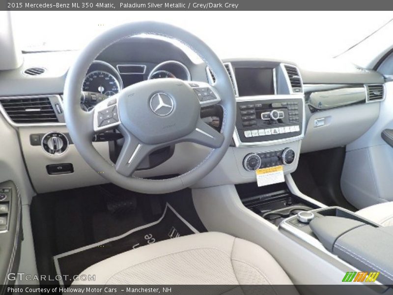Paladium Silver Metallic / Grey/Dark Grey 2015 Mercedes-Benz ML 350 4Matic