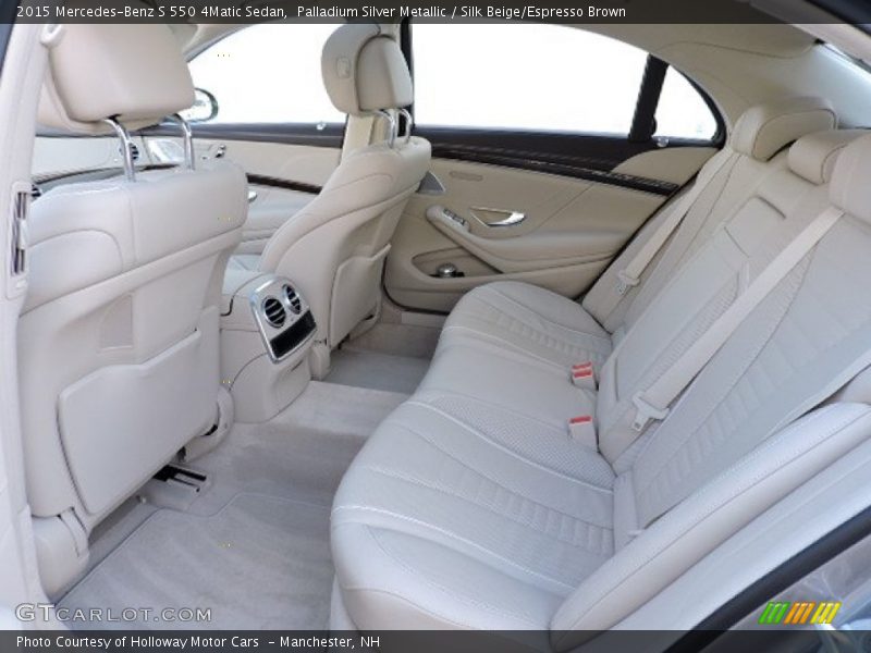 Palladium Silver Metallic / Silk Beige/Espresso Brown 2015 Mercedes-Benz S 550 4Matic Sedan