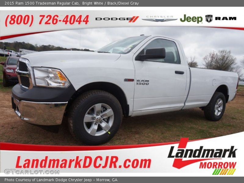 Bright White / Black/Diesel Gray 2015 Ram 1500 Tradesman Regular Cab