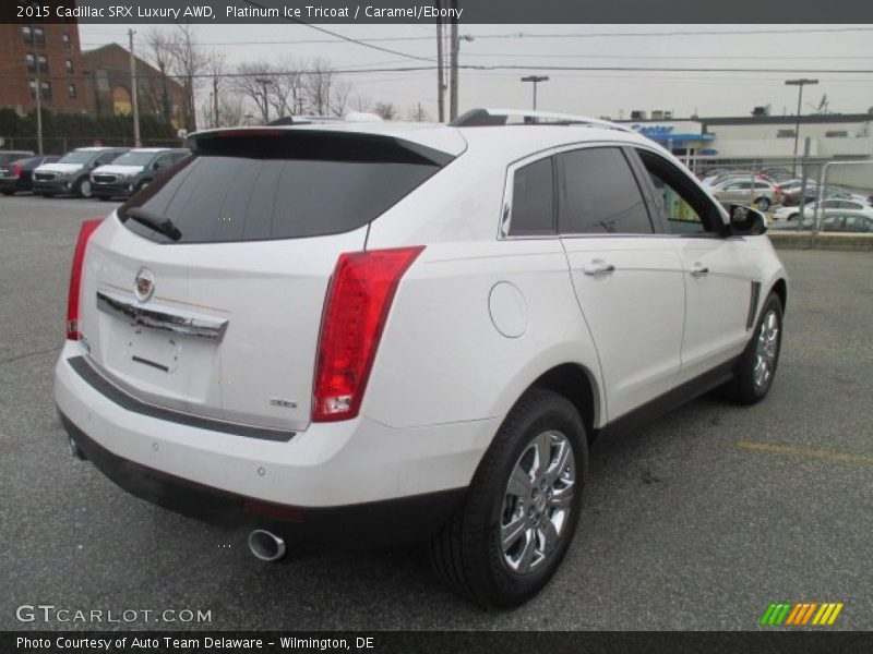 Platinum Ice Tricoat / Caramel/Ebony 2015 Cadillac SRX Luxury AWD