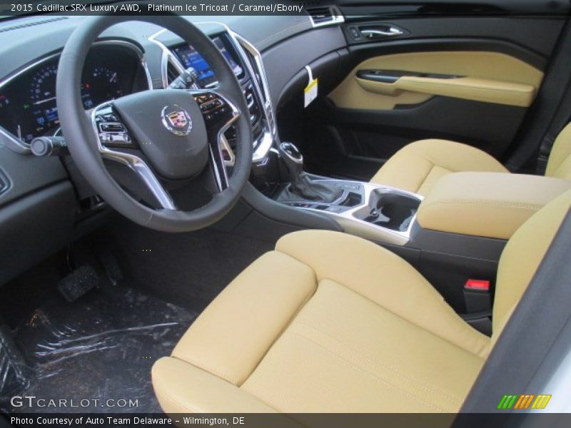 Platinum Ice Tricoat / Caramel/Ebony 2015 Cadillac SRX Luxury AWD