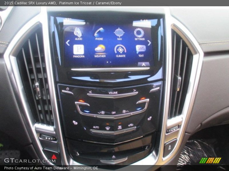 Platinum Ice Tricoat / Caramel/Ebony 2015 Cadillac SRX Luxury AWD