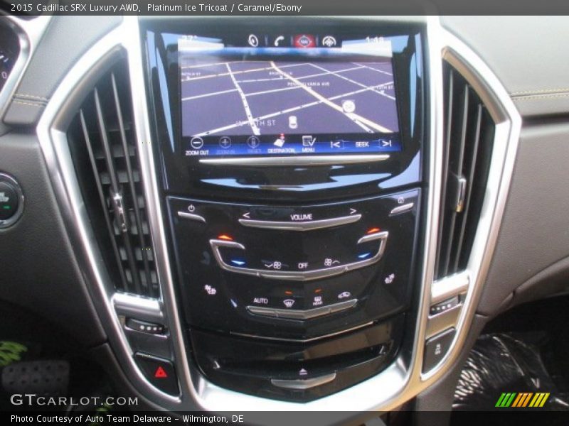 Platinum Ice Tricoat / Caramel/Ebony 2015 Cadillac SRX Luxury AWD