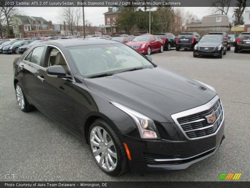 Black Diamond Tricoat / Light Neutral/Medium Cashmere 2015 Cadillac ATS 2.0T Luxury Sedan