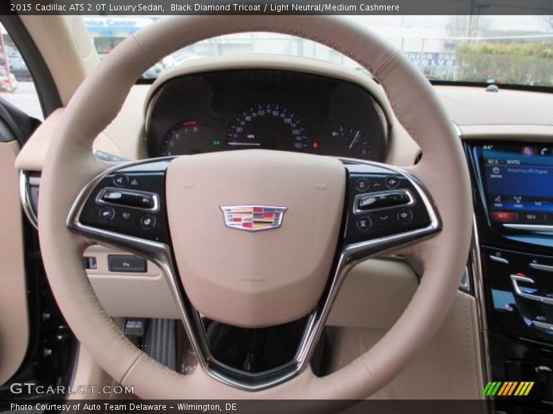 Black Diamond Tricoat / Light Neutral/Medium Cashmere 2015 Cadillac ATS 2.0T Luxury Sedan