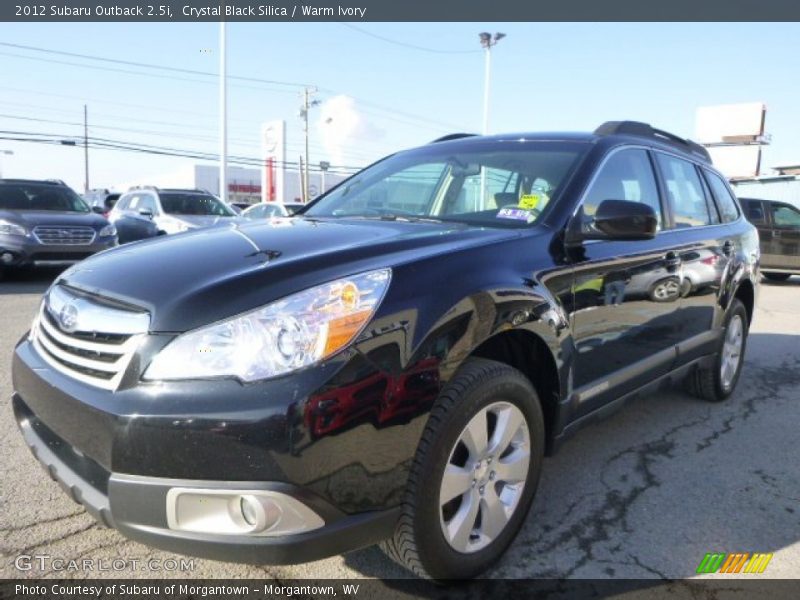 Crystal Black Silica / Warm Ivory 2012 Subaru Outback 2.5i
