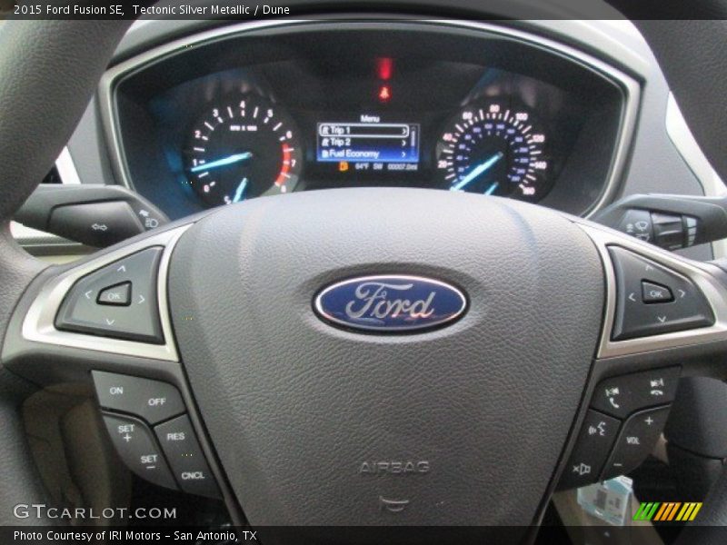 Tectonic Silver Metallic / Dune 2015 Ford Fusion SE