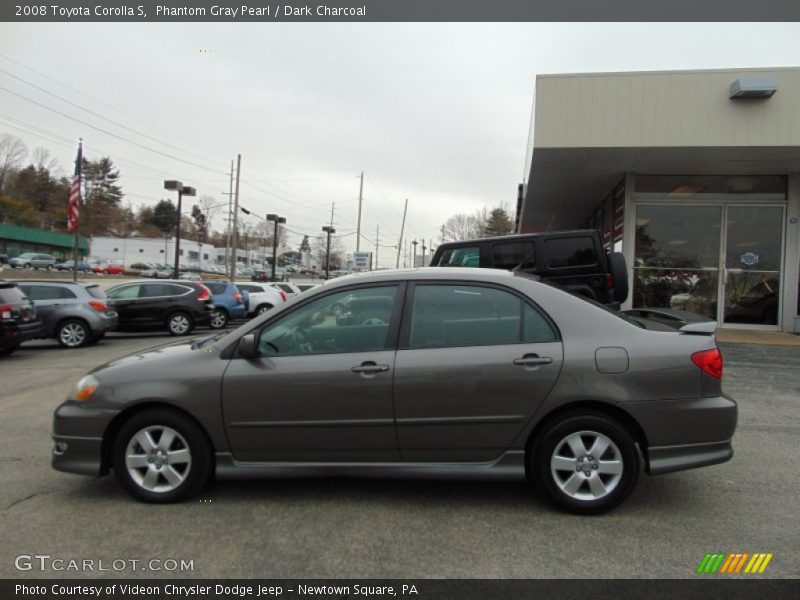 Phantom Gray Pearl / Dark Charcoal 2008 Toyota Corolla S