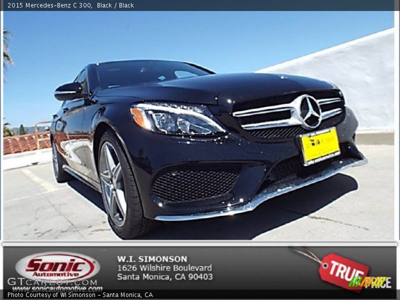 Black / Black 2015 Mercedes-Benz C 300