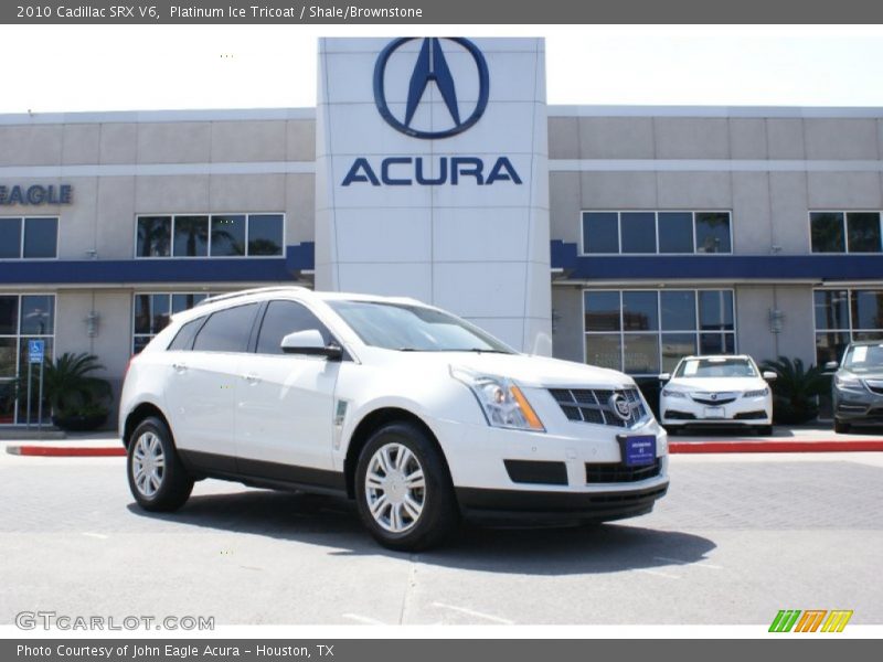 Platinum Ice Tricoat / Shale/Brownstone 2010 Cadillac SRX V6